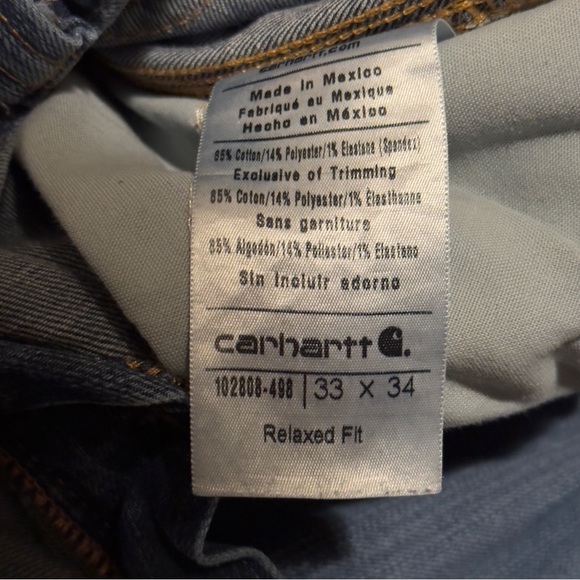 Carhartt utility relaxed fit jeans 33x34 - Picture 3 of 7